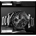 SKMEI 1389 Stainless Steel Quartz Watch Men 50M Waterproof Dual Time Zone china Watch